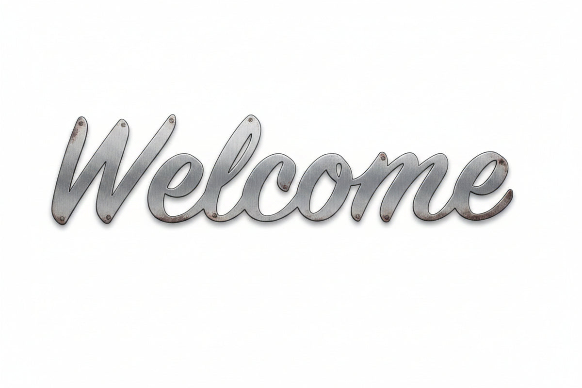 Rusty Metal Word Sign | Custom Cor10 Corten Steel Words & Names | Australian Made