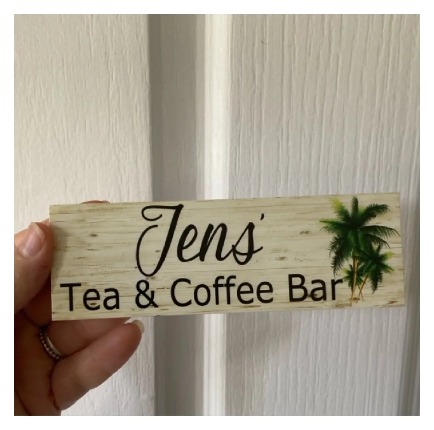 Custom Personalised Cafe Tropical Palm Trees Sign