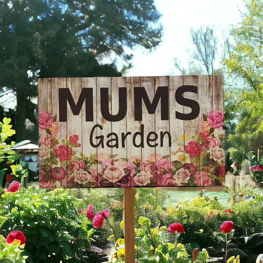 Mums Garden Sign Floral - The Renmy Store Homewares & Gifts