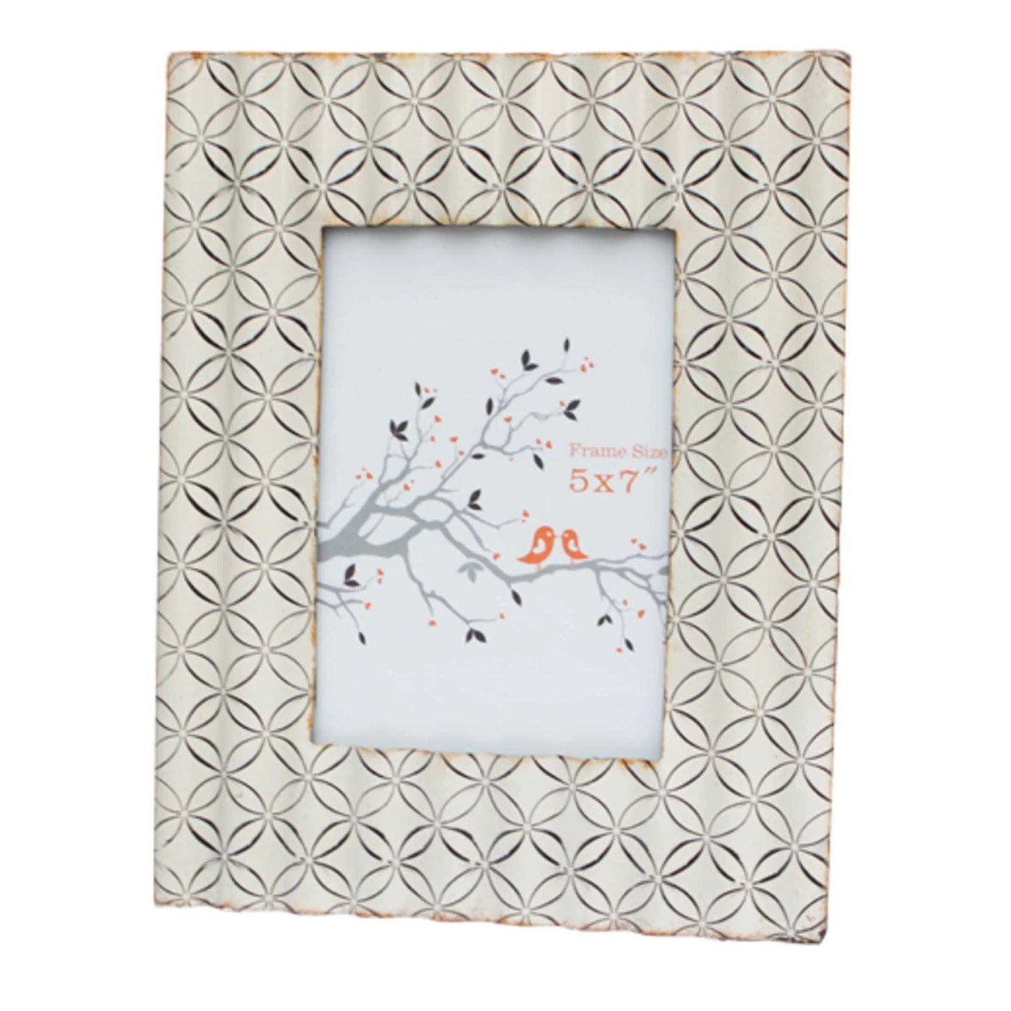 Photo Frame Corragated Metal Printed Metal - Retro Chain - The Renmy Store Homewares & Gifts