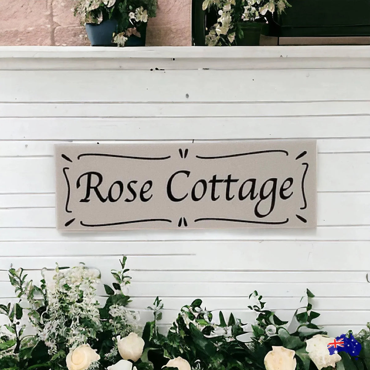 Cottage Custom Personalised French White Sign - The Renmy Store Homewares & Gifts