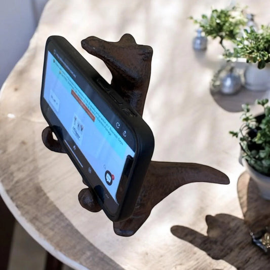 Phone Holder Cast Iron Crocodile Ornament - The Renmy Store Homewares & Gifts