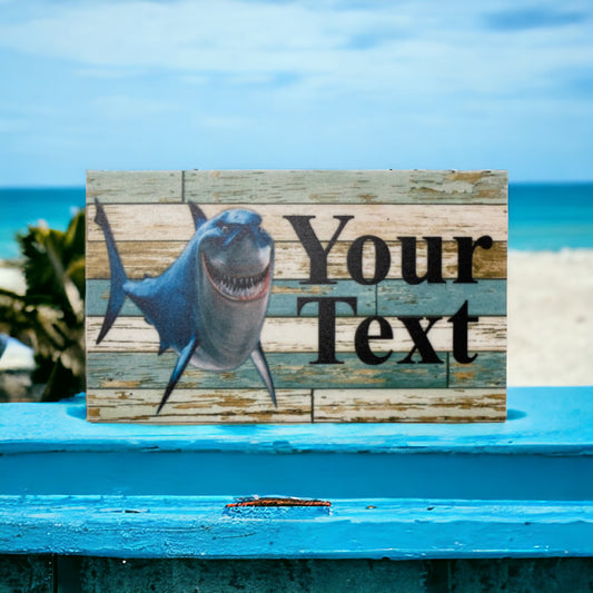 Shark Funny Custom Personalised Sign - The Renmy Store Homewares & Gifts 