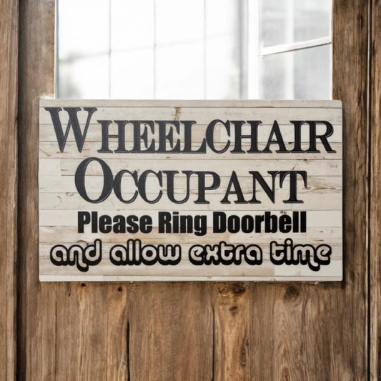 Wheel Chair House Door Bell Sign - The Renmy Store Homewares & Gifts