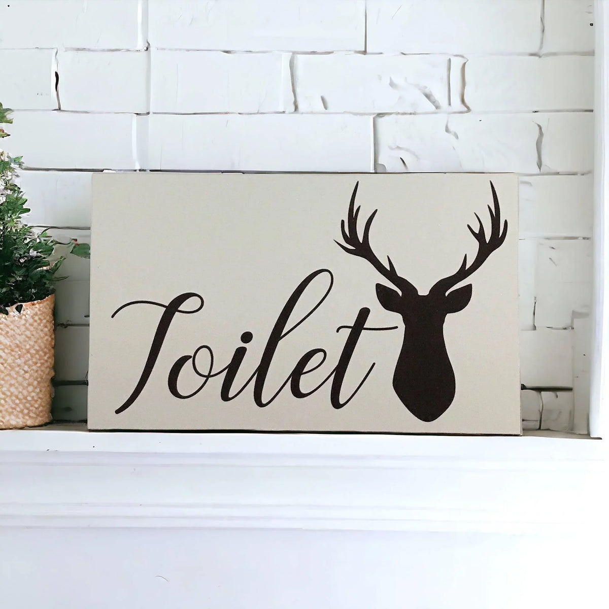 Stag Deer Door Room Sign Toilet Laundry Bathroom - The Renmy Store Homewares & Gifts