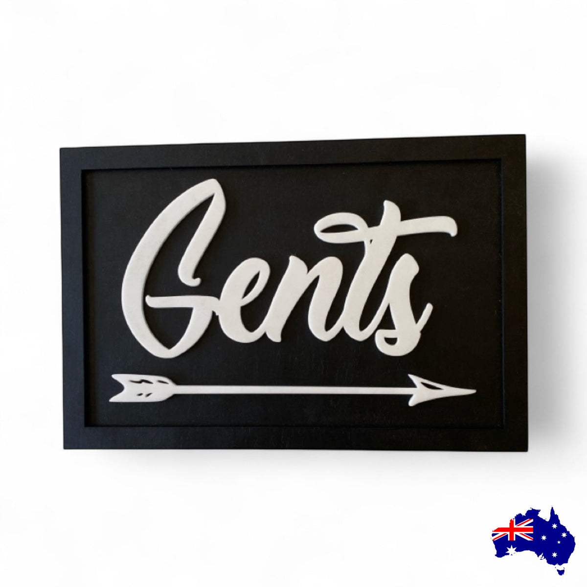 Custom Timber Sign - Personalised Ladies Gents Arrow - Australian Made