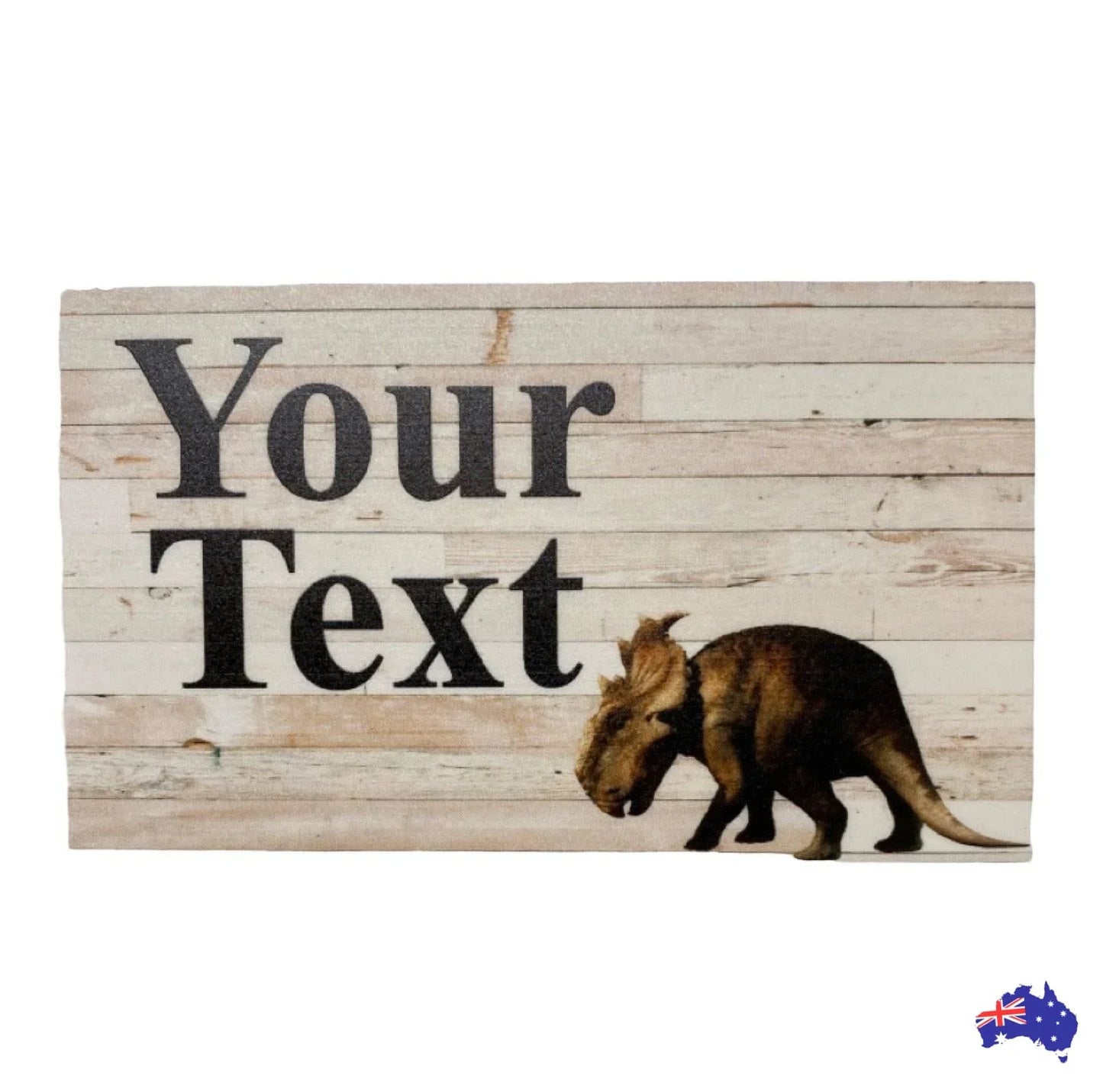 Dinosaur Triceratops Custom Personalised Rustic Sign - The Renmy Store Homewares & Gifts