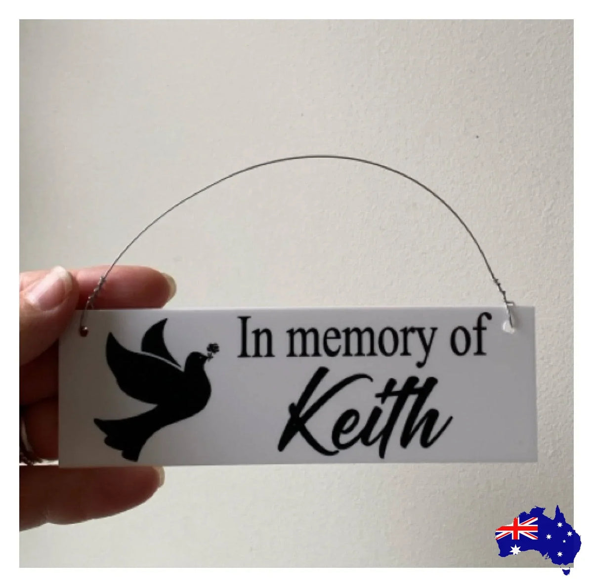 Memorial In Memory Of Custom Personalised Dove Sign - The Renmy Store Homewares & Gifts