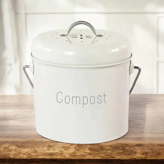 Compost Bin Bucket Homestead White - The Renmy Store Homewares & Gifts