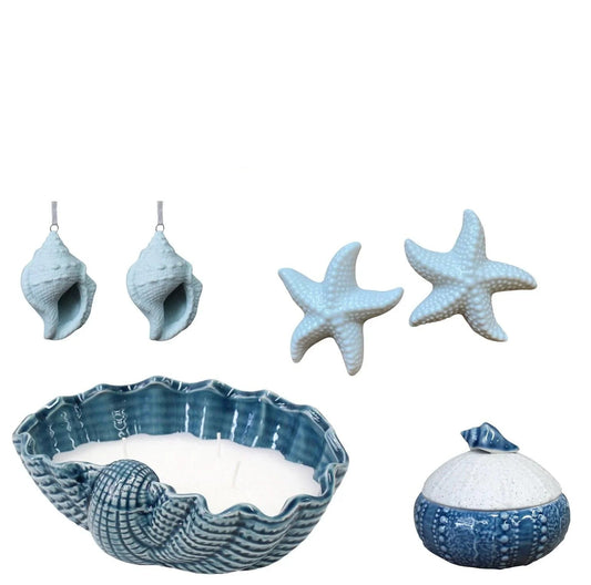Shell Candle Dish Starfish Welcome Shoe Sign Gift Set - The Renmy Store Homewares & Gifts