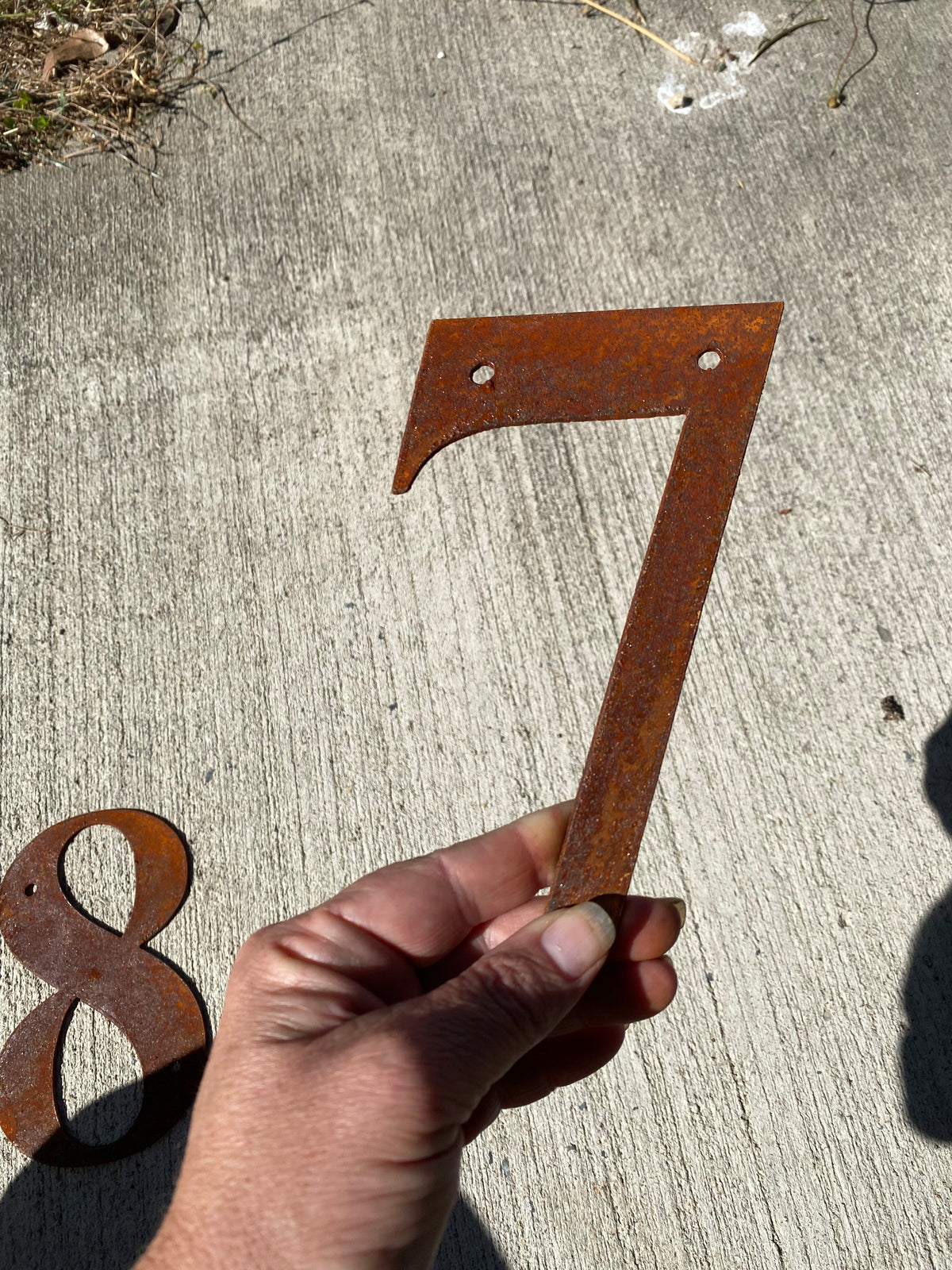 Rusty Metal House Numbers & Letters | Cor10 Steel Letterbox Street Address Sign Aussie Made