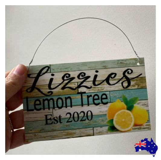 Welcome Garden Custom Personalised Sign Lemon - The Renmy Store Homewares & Gifts