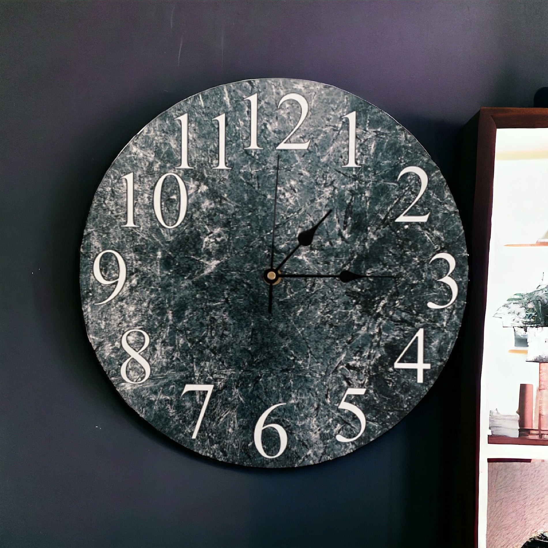 Clock Wall Rustic Dark Texture Aussie Made - The Renmy Store Homewares & Gifts 