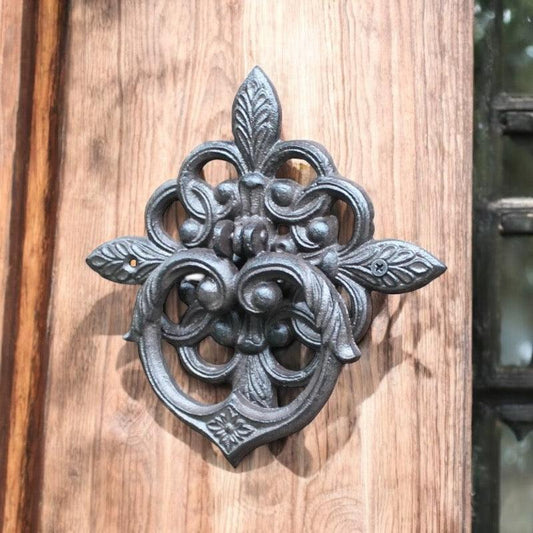 Door Knocker Vintage Floral Rustic Cast Iron - The Renmy Store Homewares & Gifts