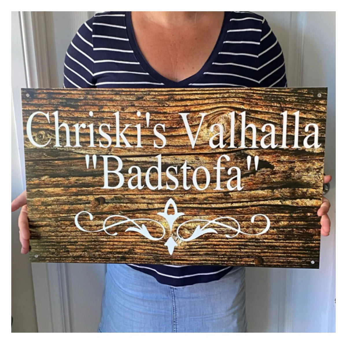 Custom Sign Personalised - Dark Wood Timber Look - Australian Made