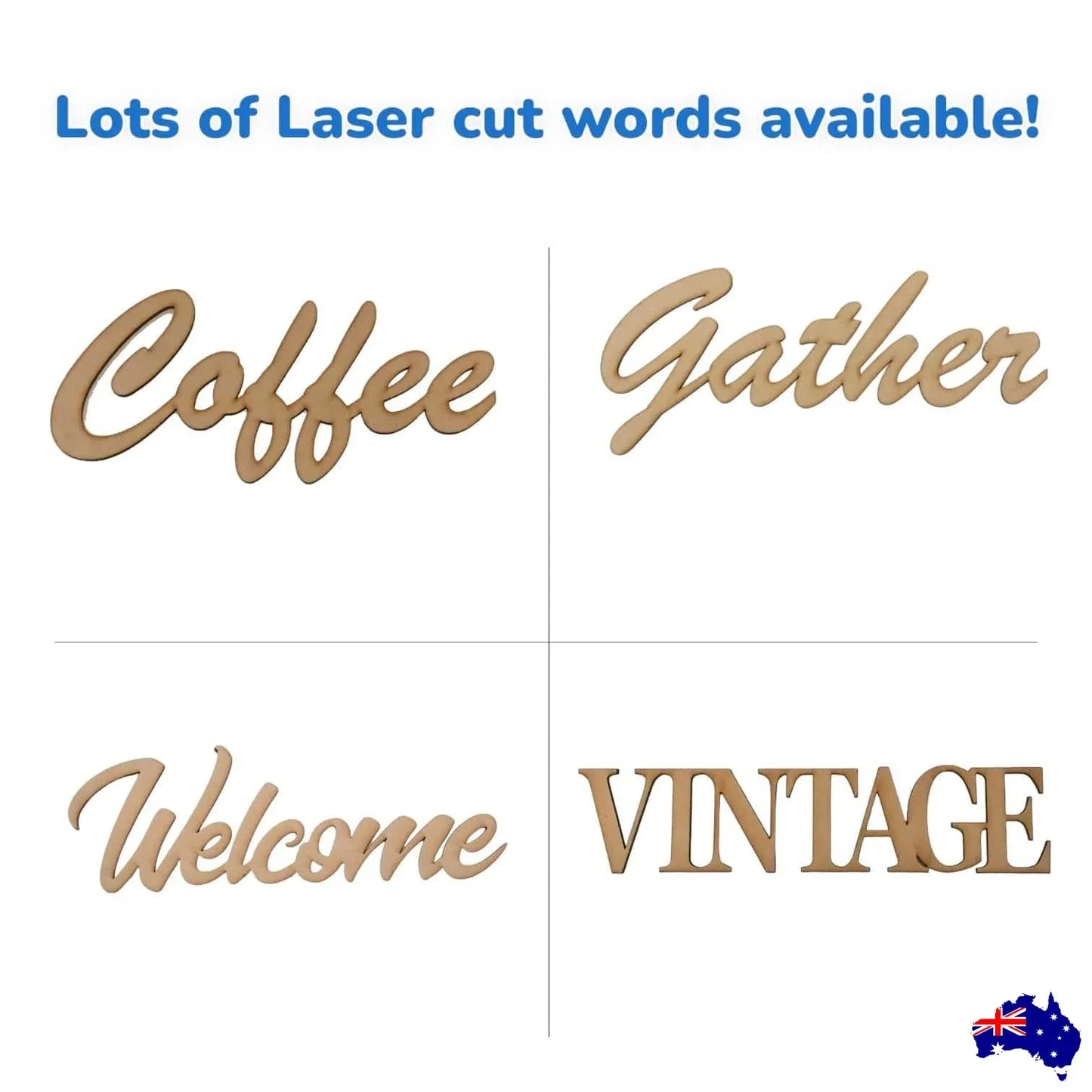 Trust MDF Wooden Word Shape Raw - The Renmy Store Homewares & Gifts