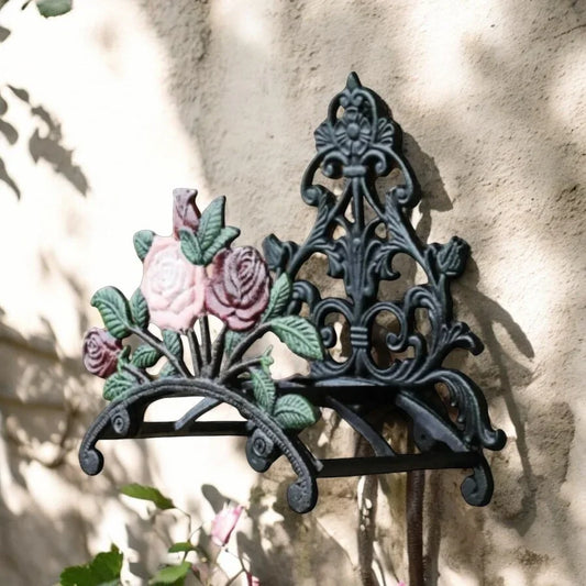 Hose Wall Holder Cast Iron Rose - The Renmy Store Homewares & Gifts