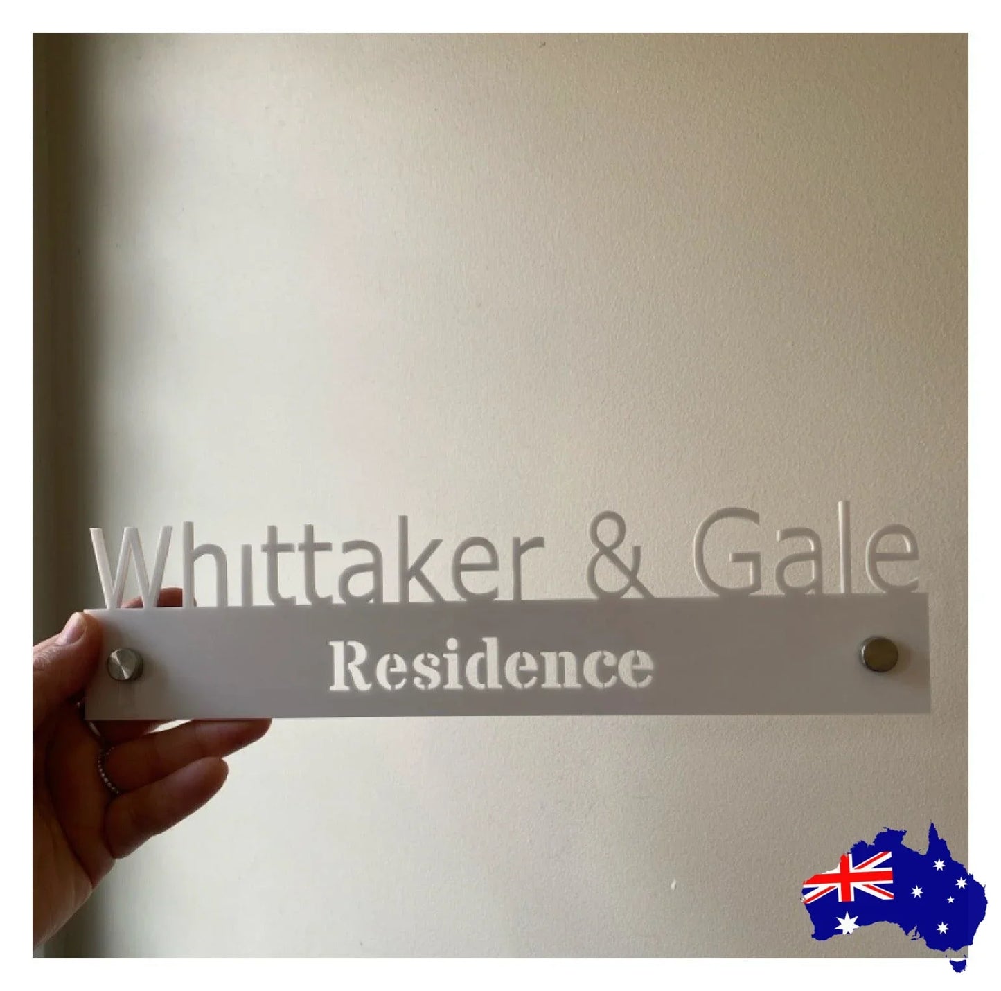 Personalised Residence Family Surname White House Custom Sign - The Renmy Store Homewares & Gifts