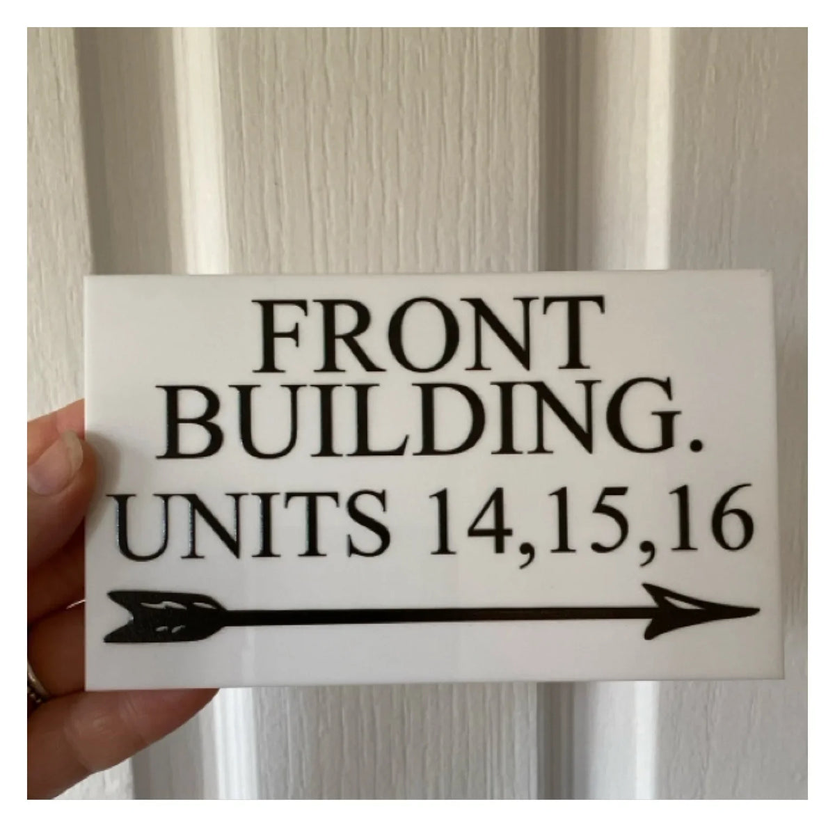 Custom Personalised Arrow White Sign - The Renmy Store Homewares & Gifts