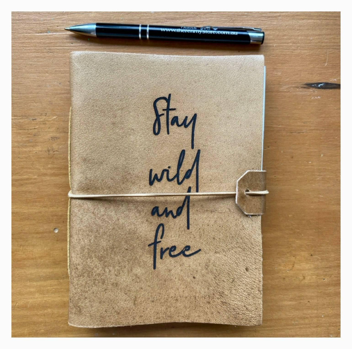 Journal Leather Diary Note Book Wild and Free - The Renmy Store Homewares & Gifts