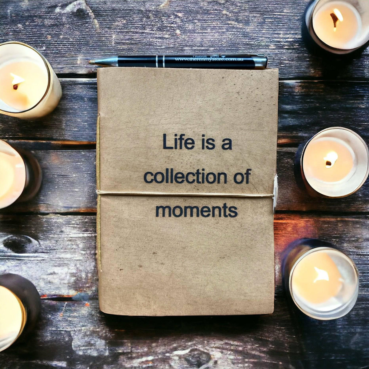 Journal Leather Diary Note Collect Moments - The Renmy Store Homewares & Gifts