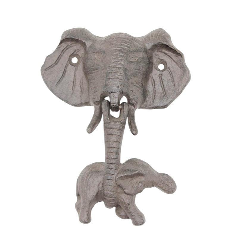 Door Knocker Elephant Rustic Cast Iron - The Renmy Store Homewares & Gifts