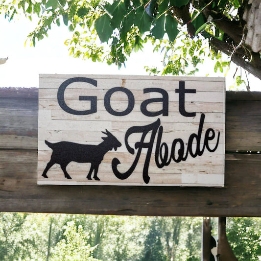 Goat Abode House Sign - The Renmy Store Homewares & Gifts