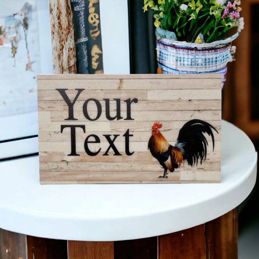 Rooster Country Style Custom Personalised Sign - The Renmy Store Homewares & Gifts