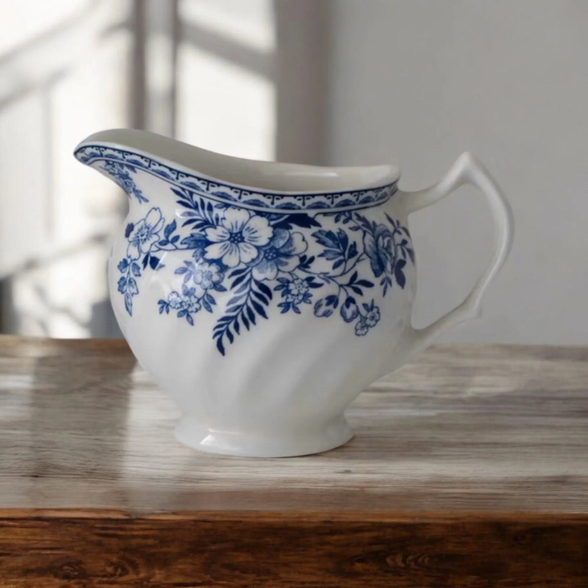 Milk Jug Floral Blue Hamptons - The Renmy Store Homewares & Gifts