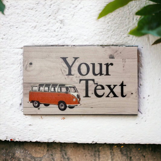 Kombi Red Custom Personalised Sign - The Renmy Store Homewares & Gifts