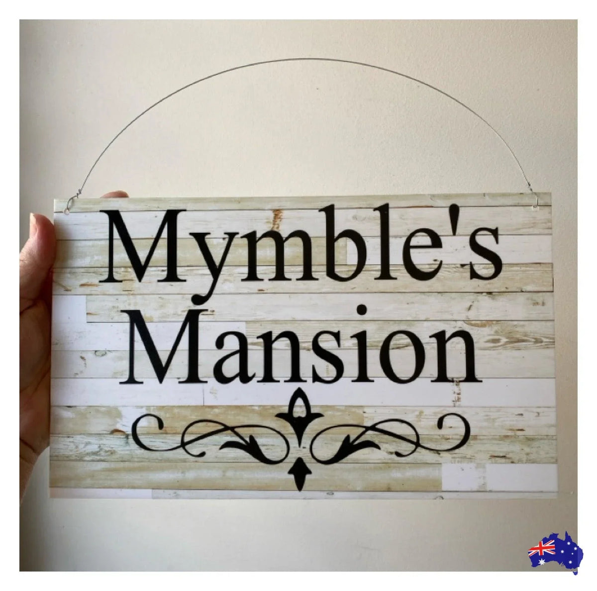 Custom Personalised White Wash Scroll Sign - The Renmy Store Homewares & Gifts