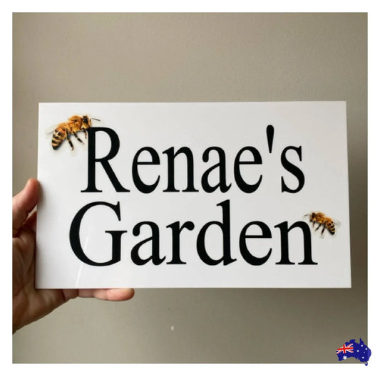 Bee Garden Custom Wording Sign - The Renmy Store Homewares & Gifts