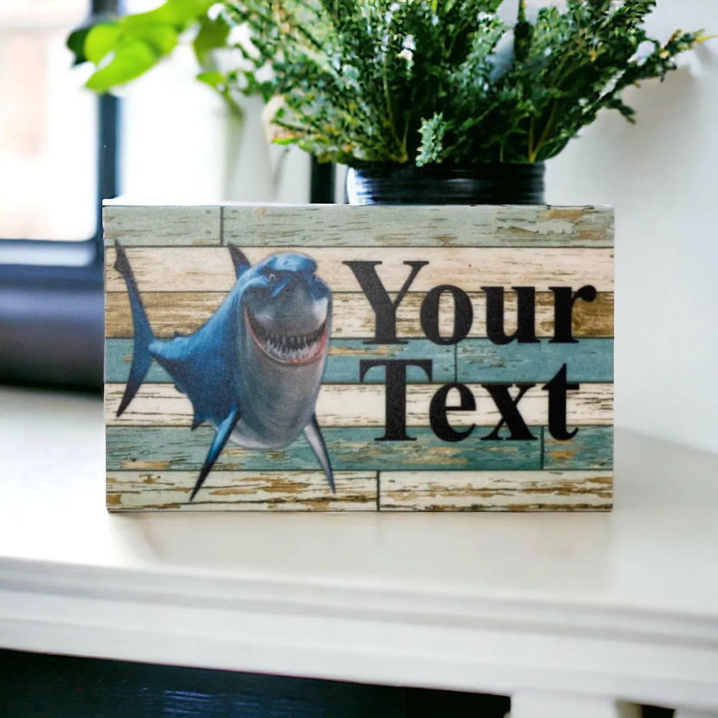 Shark Funny Custom Personalised Sign - The Renmy Store Homewares & Gifts