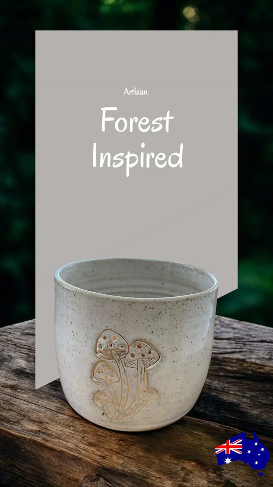 Mug Cup Mushroom Pottery Ceramic Aussie Made