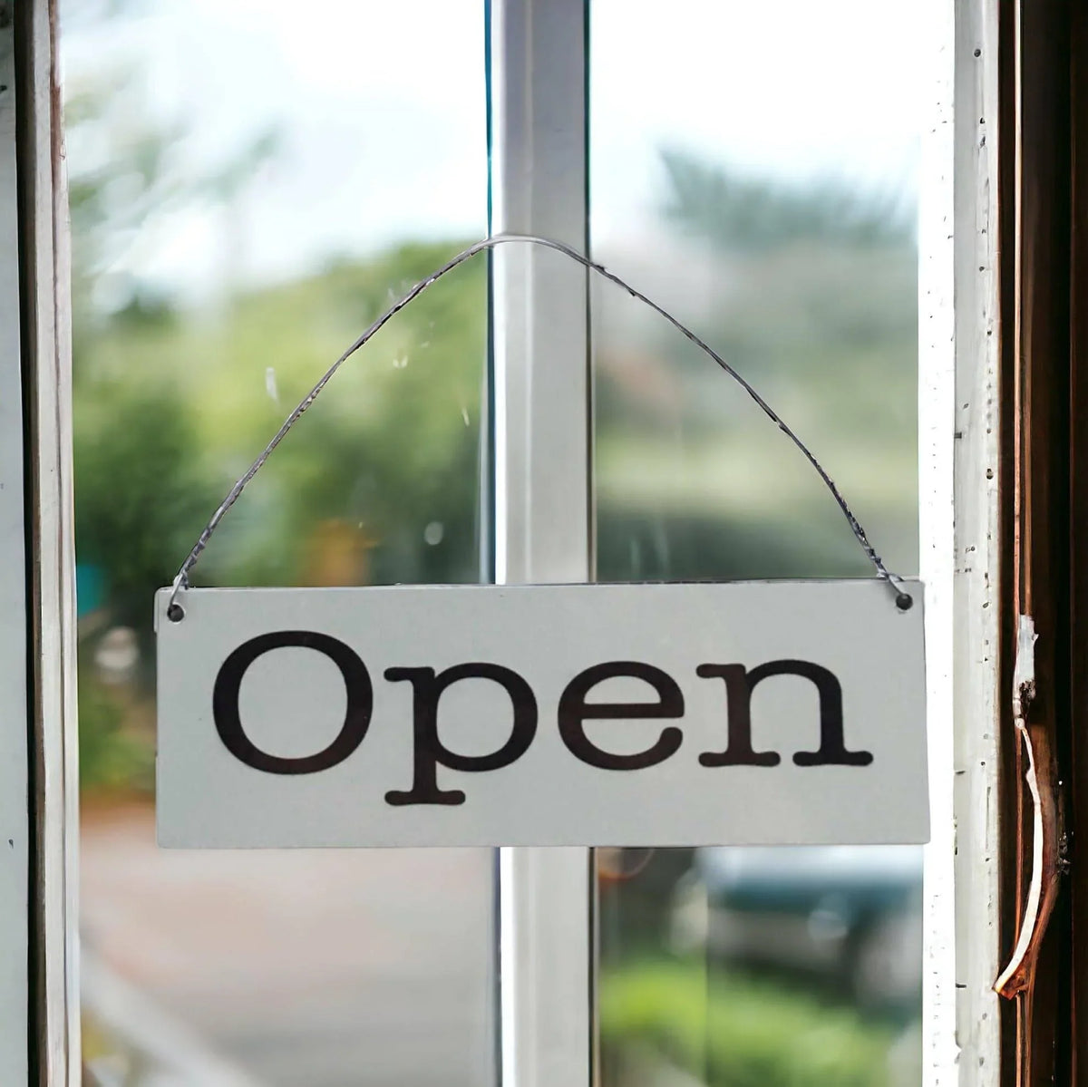 Open Closed White Business Shop Cafe Hanging Sign - The Renmy Store Homewares & Gifts