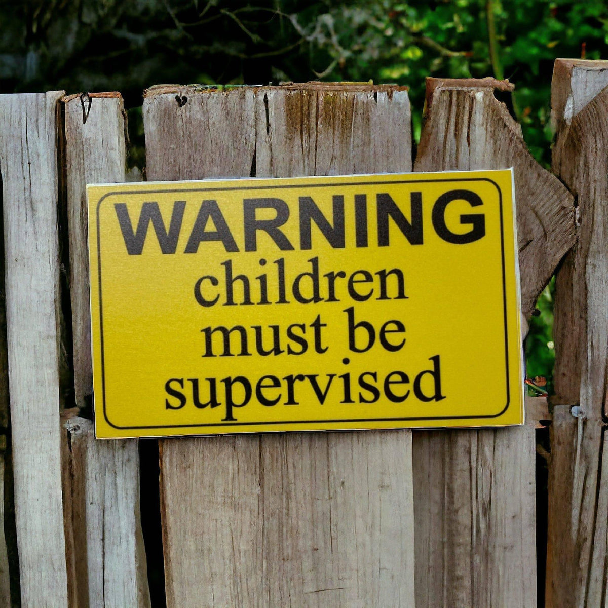 Warning Children Must Be Supervised Sign - The Renmy Store Homewares & Gifts