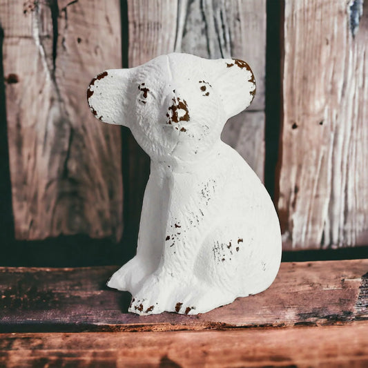 Koala Cast Iron Metal Rustic White - The Renmy Store Homewares & Gifts