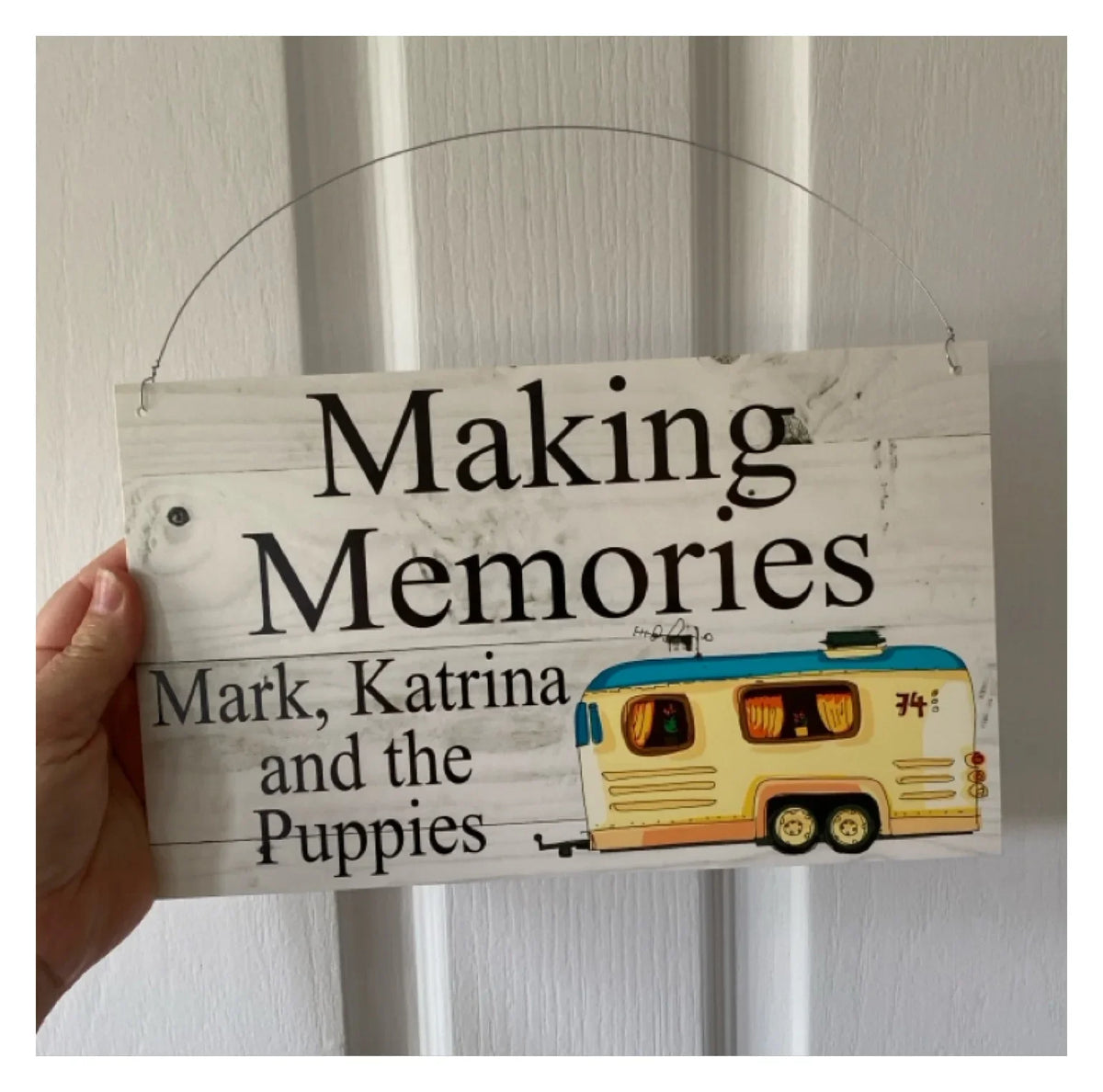 Caravan Vintage Retro Personalised Custom Camp Sign - The Renmy Store Homewares & Gifts