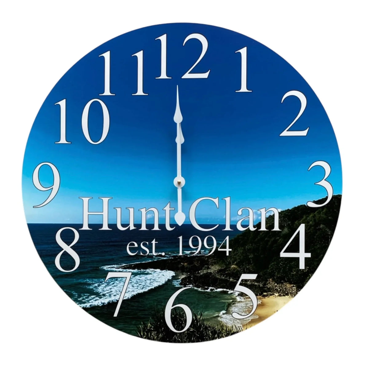 Clock Wall Beach 1770 Agnes 30cm 60cm Aussie Made - The Renmy Store Homewares & Gifts