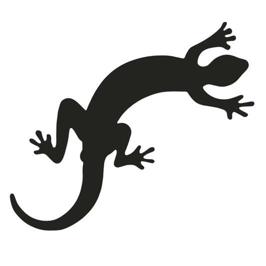 Lizard Gecko Decorative Outdoor Black White Wall Art Laser Cut