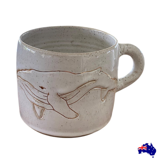 Mug Cup Whale Coastal Pottery Ceramic Aussie Made