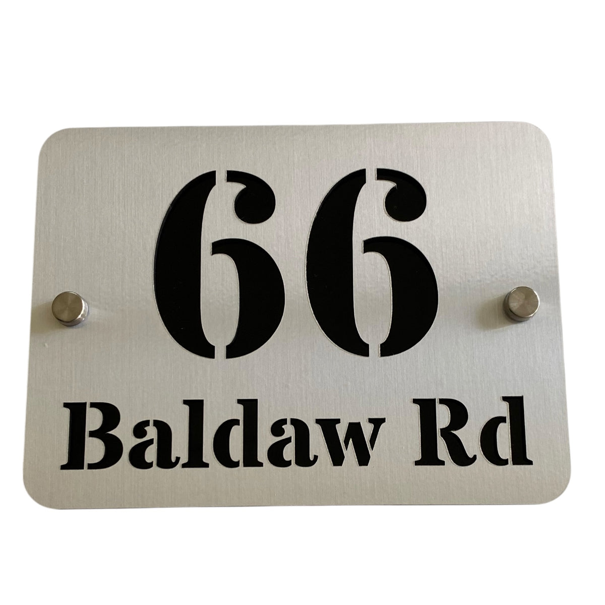 Brushed Aluminium Look House Number Sign | Aussie Made Acrylic Address Plaque