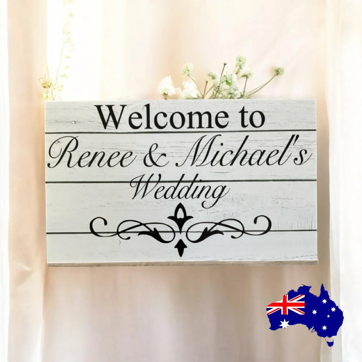 Custom Personalised Welcome To Wedding Sign - The Renmy Store Homewares & Gifts