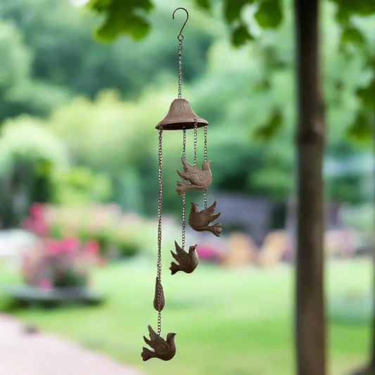 Wind Chime Bell Birds Vintage Garden Hanging