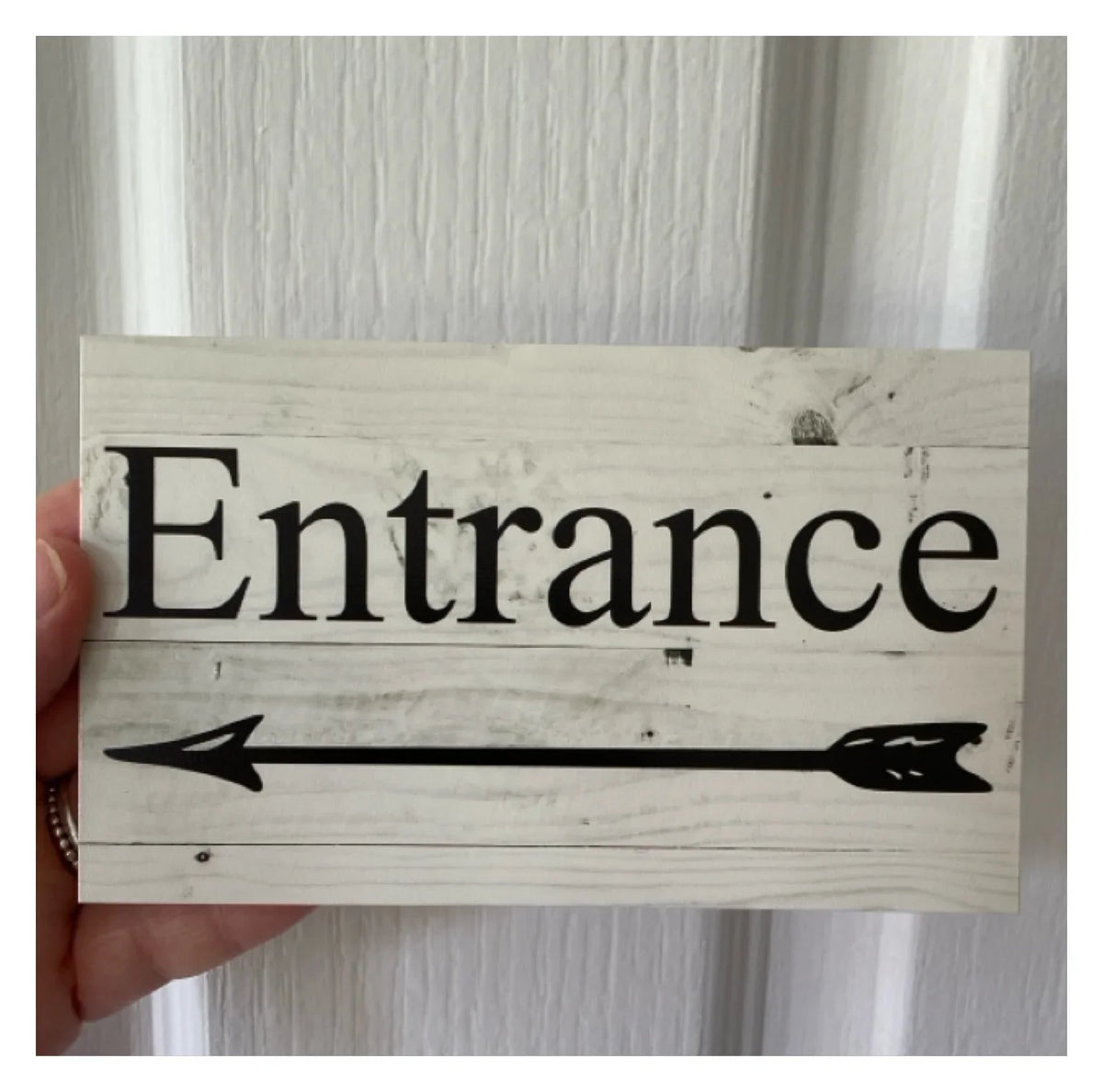 Custom Personalised Arrow Rustic Grey Direction Sign - The Renmy Store Homewares & Gifts