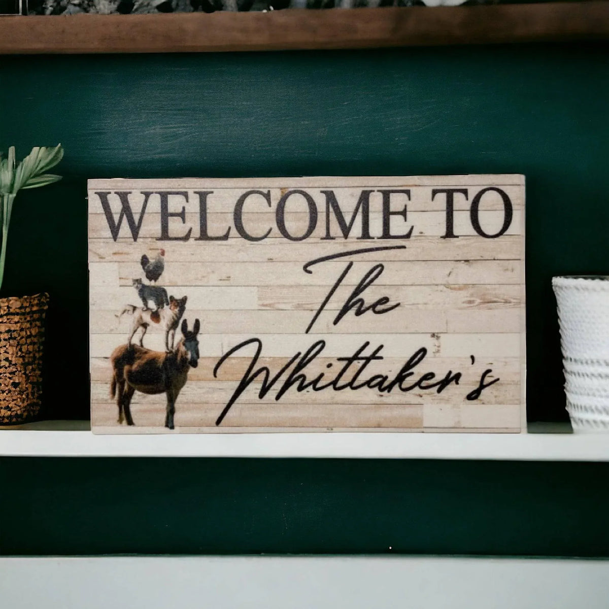 Farmhouse Welcome Custom Personalised Sign - The Renmy Store Homewares & Gifts