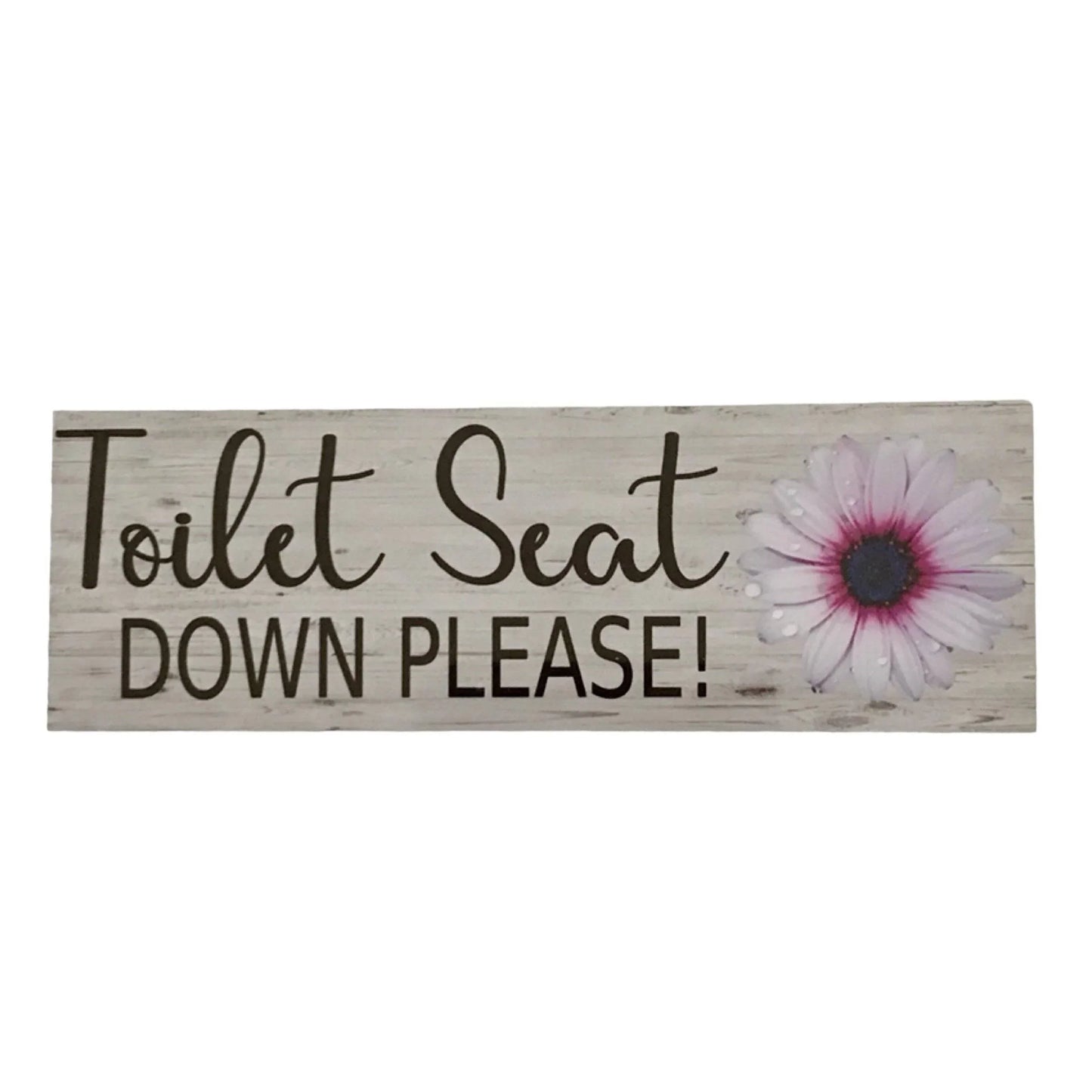 Toilet Seat Down Flower Sign - The Renmy Store Homewares & Gifts