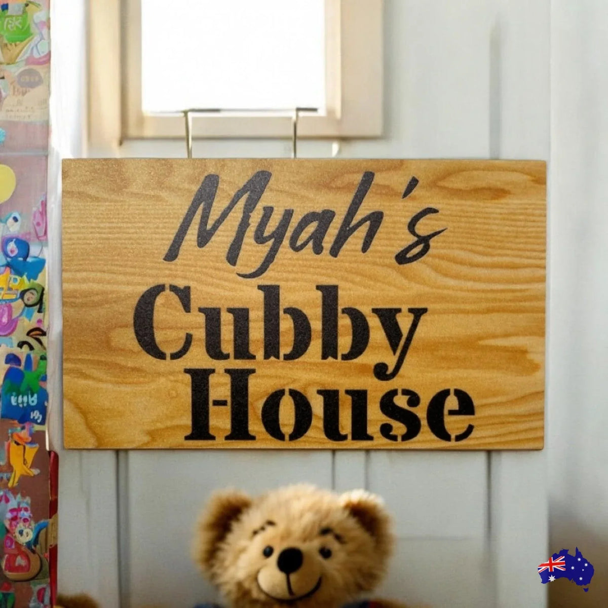 Cubby House Rustic Custom Wording Text Sign - The Renmy Store Homewares & Gifts