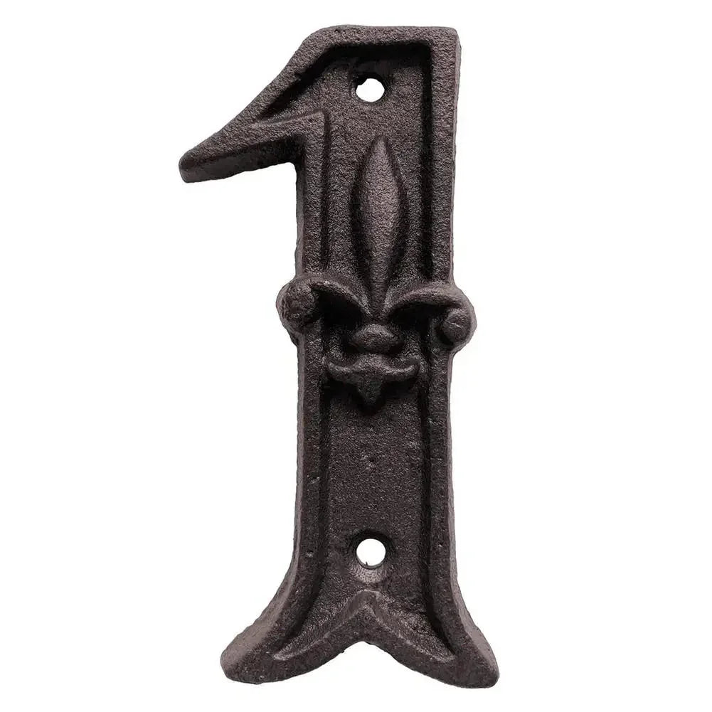 House Door Numbers French Provincial Fleur 1-10 Cast Iron - The Renmy Store Homewares & Gifts