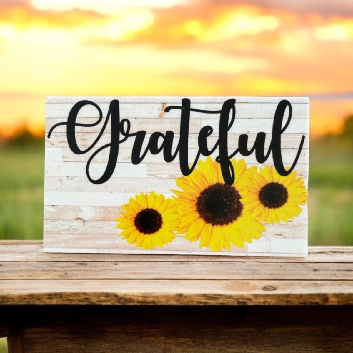 Grateful Sunflower Country Sign - The Renmy Store Homewares & Gifts